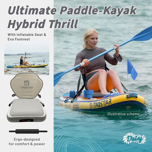 Daisy 11'6’×34"/35" Extra Wide Paddle Board with Seat, One-stop Premium SUP Board Accessories, Tailored 5 Fins, Stable Inflatable Stand Up Paddle Boards for Youth/Adults of All Skill Levels in Saudi Arabia