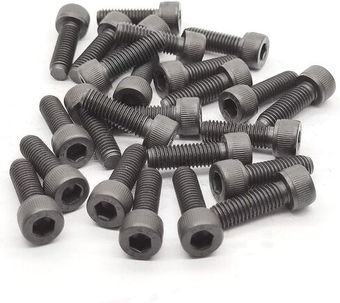 M8-1.25x25mm 12.9 الصف سبائك الصلب المقبس غطاء رأس مسامير البراغي ألين المقبس محرك أسود أكسيد النهاية 12.9 فئة 25 قطعة in Kuwait