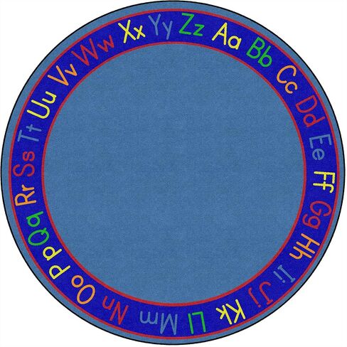 Flagship Carpets Alphabet Kids Educational Letters Rug for Classroom or at Home Learning Area Rug, Kids Room or Playroom Carpet, 6' Round in Kuwait