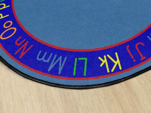Flagship Carpets Alphabet Kids Educational Letters Rug for Classroom or at Home Learning Area Rug, Kids Room or Playroom Carpet, 6' Round in Kuwait