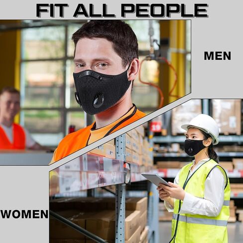 4 Pcs Dust Mask Breathable Reusable Respirator Mask with Filters Adjustable Anti Dust Face Cover with 16 Activated Carbon Filters Concrete Dust Mask for Woodworking Construction in Saudi Arabia