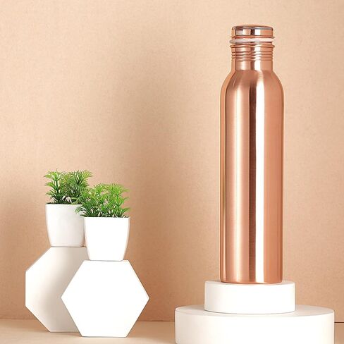 Pure Copper Water Bottle for Ayurvedic Health Benefits, 1000 Ml (33.81 Fl Oz) (Color Pattern) in Saudi Arabia