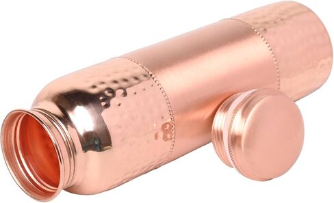 Pure Copper Water Bottle for Ayurvedic Health Benefits, 1000 Ml (33.81 Fl Oz) (Color Pattern) in Saudi Arabia