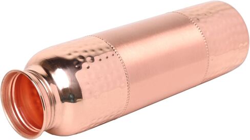 Pure Copper Water Bottle for Ayurvedic Health Benefits, 1000 Ml (33.81 Fl Oz) (Color Pattern) in Saudi Arabia