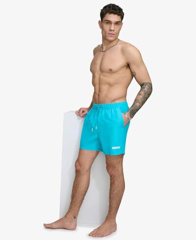 DKNY Men's Lightweight Quick Dry Volley UPF 40+ Protection Swim Trunk in Saudi Arabia