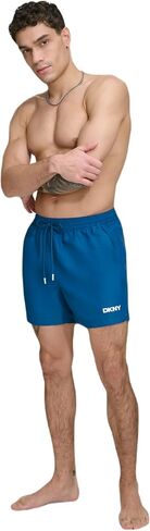 DKNY Men's Lightweight Quick Dry Volley UPF 40+ Protection Swim Trunk in Saudi Arabia