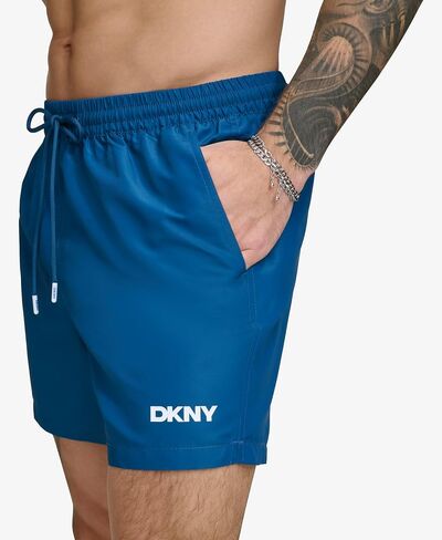 DKNY Men's Lightweight Quick Dry Volley UPF 40+ Protection Swim Trunk in Saudi Arabia