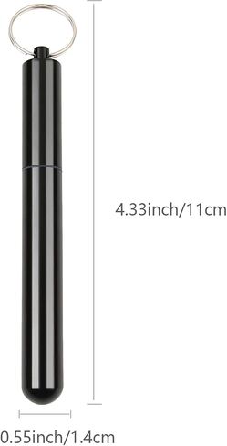 5 قطع من حاوية أنبوب معدني من الألومنيوم مقاس 4.33 بوصة تناسب مقاس كينج، محكمة الغلق، علبة حبوب معدنية خفيفة الوزن، حاوية حبوب منع الحمل، تناسب محفظة الجيب خفيفة الوزن وقابلة للحمل للسفر in Kuwait