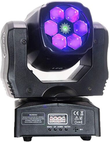 DJ Lights 100w Bee Eye Wash Moving Head Lights Strobe Party Disco Lights Green-Effect Strobe DJ Lights Compatible with 12CH DMX512 for Home Dance Wedding Event Party in Saudi Arabia