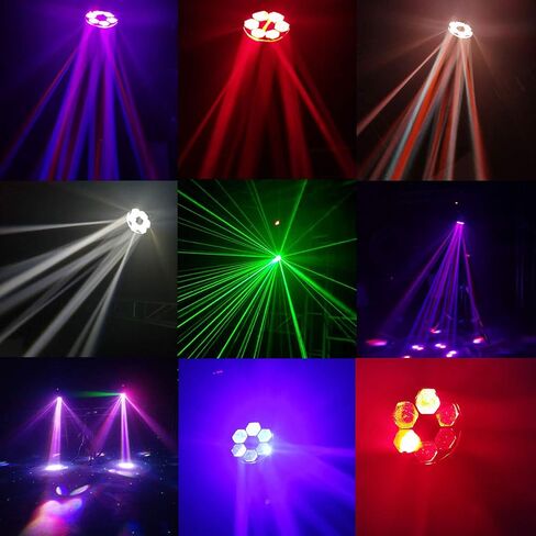 DJ Lights 100w Bee Eye Wash Moving Head Lights Strobe Party Disco Lights Green-Effect Strobe DJ Lights Compatible with 12CH DMX512 for Home Dance Wedding Event Party in Saudi Arabia