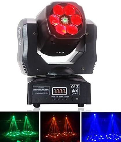 DJ Lights 100w Bee Eye Wash Moving Head Lights Strobe Party Disco Lights Green-Effect Strobe DJ Lights Compatible with 12CH DMX512 for Home Dance Wedding Event Party in Saudi Arabia
