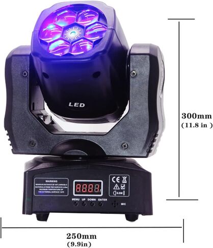 DJ Lights 100w Bee Eye Wash Moving Head Lights Strobe Party Disco Lights Green-Effect Strobe DJ Lights Compatible with 12CH DMX512 for Home Dance Wedding Event Party in Saudi Arabia