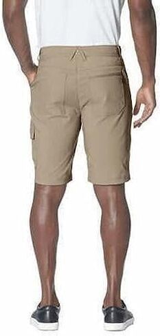 شورت جيري ستريتش كارجو 5 جيوب مسطحة منسوجة للمشي لمسافات طويلة للرجال | تان، 38، 4 in Kuwait