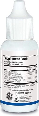 Biotics Research Bio ADEK Mulsion - Emulsified Formula, Improved Bioavailability, Supports Healthy Immune Responses, Bone Health, Eye Health, Cardiovascular Health, 1 fl oz in Saudi Arabia