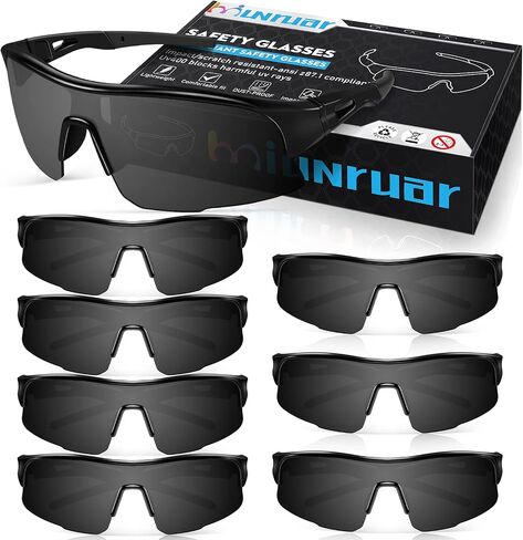 Safety Glasses for Men Women, ANSI Z87.1+UV Protective Eyewear, Impact Resistant Safety Goggles for Sport, Working in Saudi Arabia
