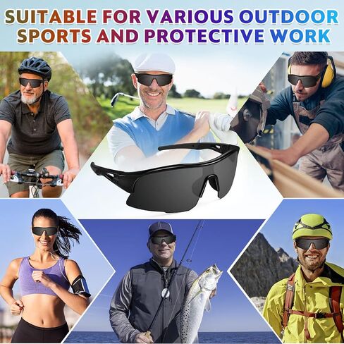 Safety Glasses for Men Women, ANSI Z87.1+UV Protective Eyewear, Impact Resistant Safety Goggles for Sport, Working in Saudi Arabia