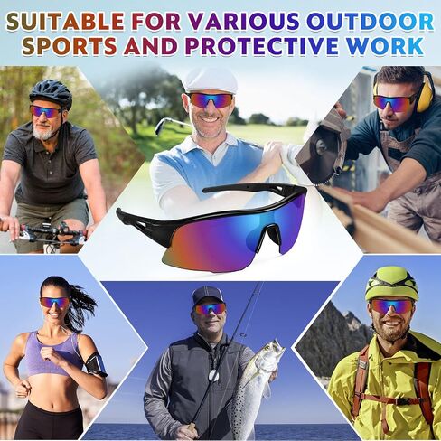 Safety Glasses for Men Women, ANSI Z87.1+UV Protective Eyewear, Impact Resistant Safety Goggles for Sport, Working in Saudi Arabia