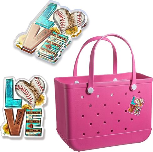 baseball bag charm 3" Acrylic accessories for Beach Women Girls Travel Shopping Party Best in Saudi Arabia