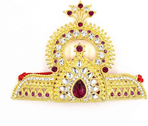 Mukut for Janamasthmi Ganpati Durga puja and Diwali festival Temple Decoration Crown For Indian Gods Goddess Idols for Temple in Saudi Arabia