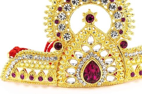 Mukut for Janamasthmi Ganpati Durga puja and Diwali festival Temple Decoration Crown For Indian Gods Goddess Idols for Temple in Saudi Arabia
