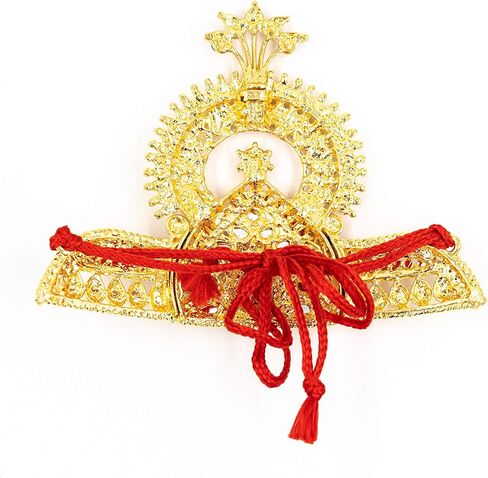 Mukut for Janamasthmi Ganpati Durga puja and Diwali festival Temple Decoration Crown For Indian Gods Goddess Idols for Temple in Saudi Arabia
