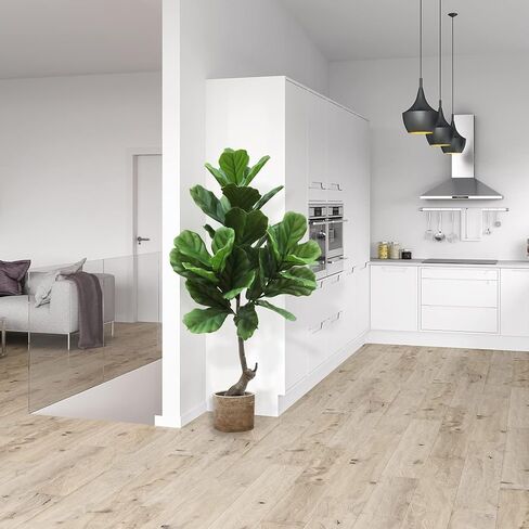 Artificial Fiddle Leaf Fig Tree 4FT Faux Plant Faux Fiddle Fig Leaves Silk Tree in Pot Artificial Tree Greenery Plant for Home Office Living Room Bathroom Decor Indoor Outdoor in Saudi Arabia