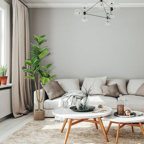 Artificial Fiddle Leaf Fig Tree 4FT Faux Plant Faux Fiddle Fig Leaves Silk Tree in Pot Artificial Tree Greenery Plant for Home Office Living Room Bathroom Decor Indoor Outdoor in Saudi Arabia