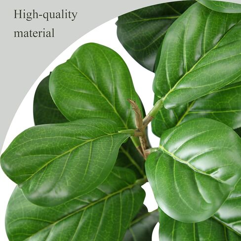 Artificial Fiddle Leaf Fig Tree 4FT Faux Plant Faux Fiddle Fig Leaves Silk Tree in Pot Artificial Tree Greenery Plant for Home Office Living Room Bathroom Decor Indoor Outdoor in Saudi Arabia