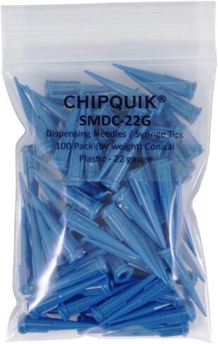 Chip Quik SMDC-22G إبر توزيع/أطراف حقنة 100 عبوة من البلاستيك المخروطي - 22 مقياس in Saudi Arabia