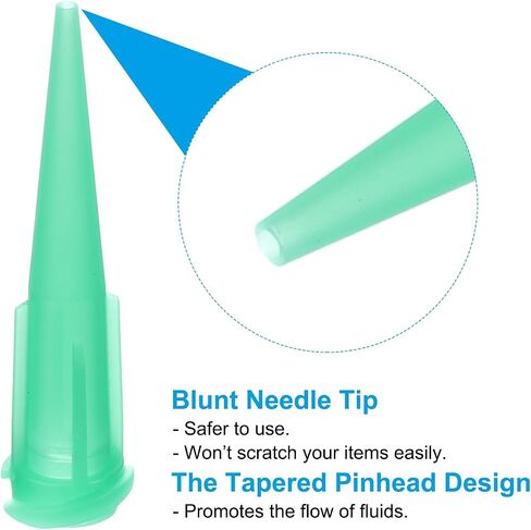 PATIKIL 25Ga Tapered Tip Dispensing Needle, 20Pcs Plastic Needle Tube Blunt Tips with Luer Lock for Glue Oil Applicator, Red in Saudi Arabia
