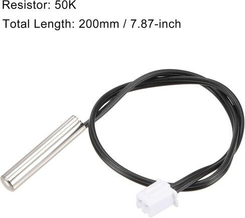 uxcell 5pcs 50K Temperature Sensor Probe, Stainless Steel NTC Thermal Sensor Probe 20cm Digital Thermometer Extension Cable in Saudi Arabia