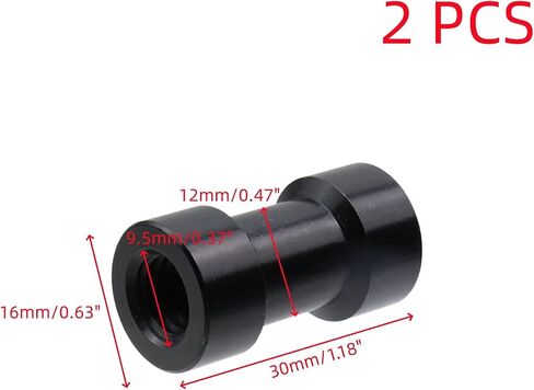 2 PCS Round Aluminum Standoff Spacer Column M6×30mm Standoff Mounts D16mm Black Hardware Spacers for DIY Models, Drone Racing, RC Airplane in Saudi Arabia