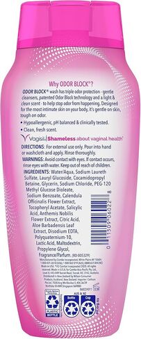 Vagisil Feminine Wash for Intimate Area Hygiene, Odor Block, Gynecologist Tested, Hypoallergenic, 12 oz, (Pack of 1) in Kuwait