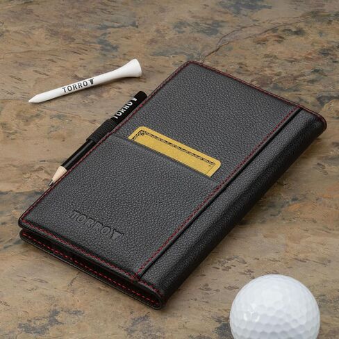 TORRO Regular Golf Scorecard Holder – Genuine Leather Golf Score Card Wallet with Card Slot and Pencil Loop in Kuwait