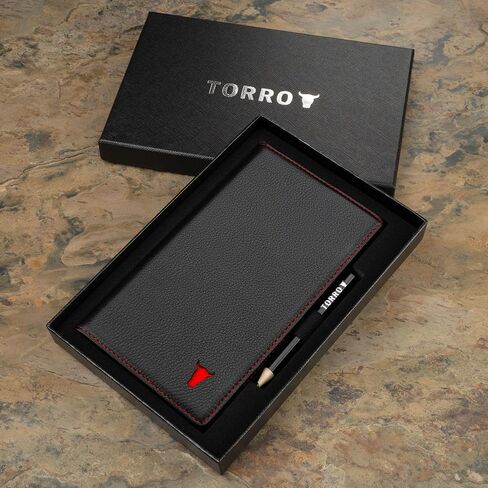 TORRO Regular Golf Scorecard Holder – Genuine Leather Golf Score Card Wallet with Card Slot and Pencil Loop in Kuwait