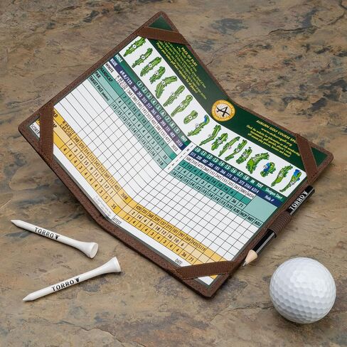 TORRO Regular Golf Scorecard Holder – Genuine Leather Golf Score Card Wallet with Card Slot and Pencil Loop in Kuwait