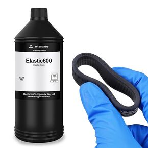 راتنج الطابعة ثلاثية الأبعاد Elastic600، راتنج مرن للمعالجة بالأشعة فوق البنفسجية 405 نانومتر، قوي ومرن، راتنج فوتوبوليمر يشبه مادة TPU لطباعة LCD DLP ثلاثية الأبعاد (أسود، 1000 جم)