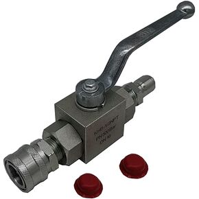 KHB-1/2NPT 5800 PSI High Pressure Hydraulic Ball Valve 1/2 "NPT KHB 2 Way Shut-Off Ball Valve 1/2 Quick Connect Plug With PTFE Tape