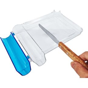 Right Hand Pill Counting Tray with Spatula (Clear - Wood Handle)