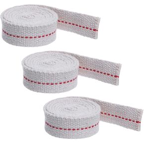 3 Rolls 3/4" Wide Cotton Lantern Wick Cotton Oil Lamp Wick Flat Cotton Oil Lantern Wick Replacement Oil Lanterns Wick for Oil Lantern Oil Lamps, 6 Feet Long per Roll