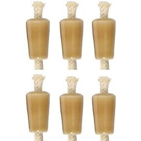 Wine Bottle Candle, Ceramic - Tan, Set of 6