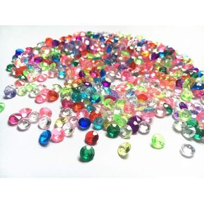 Acrylic Diamonds, 6mm Acrylic Color Faux Round Crystals Treasure Gems, 0.2 inch Tabletop Confetti Crystals for Table Confetti, Table Scatters, Vase Fillers, Party Decoration (2000pcs Emerald Green)