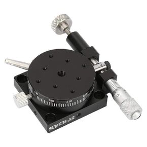 Acogedor 38mm*20mm Manual Rotation Stage,Rotating Platform Precision Bearing Sliding Tuning Stage , Durable,Stable Performance,for Optical Experimental Measurement, Fine-tuning Displacement.