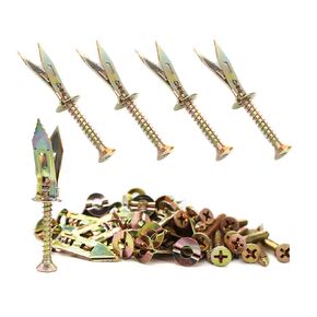 binifiMux Drywall Anchors with Self Drilling Screws Kit for Sheetrock Hanging TV Shelf Strap Cabinet Decoration Fixing Curtain (12x30mm 220pcs)
