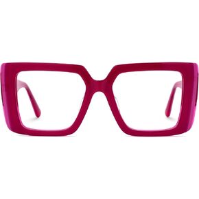 Zeelool Rectangle Glasses Frame for Women Men, Eyeglasses with Non-prescription Clear Lenses & Spring Hinge ZJGA838378