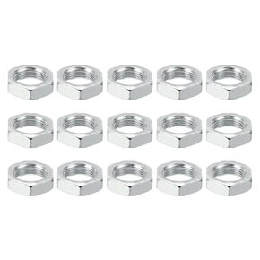 PATIKIL M20x1.5 Steel Hex Nuts, 15 Pack Metric Thread Zinc Plated Finished Hardware Nuts Screw Bolt Fasteners for Lamps Machinery Repair 9mm Height