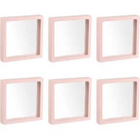 MECCANIXITY Floating Frame Display Holder Stand 3D Jewelry Display Box 2.76 x 2.76 x 0.79 inch Green Pack of 6
