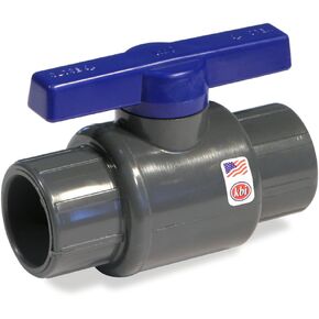 King Brothers Inc. LT-0750-S 3/4 بوصة منزلق PVC جدول 80 صمام كروي تجاري، رمادي in Saudi Arabia
