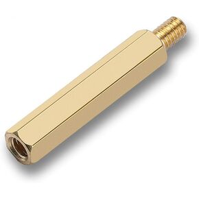 Junter 60pcs M2.5 x 5 + 6mm Male To Female Thread 6mm Male to Female Thread Spacer Screws Brass Standoff Spacer PCB Pillar for Drone Quadcopter, Computer and Circuit Board