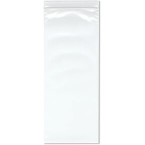 Plymor 5" x 12" (Pack of 100), 4 Mil Heavy Duty Zipper Reclosable Plastic Bags